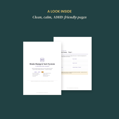 Editable ADHD Brain Dump Template preview 3