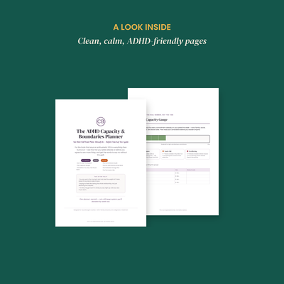 The ADHD Capacity & Boundaries Planner preview 3