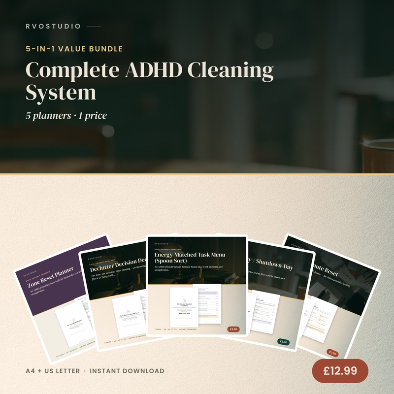 Complete ADHD Cleaning System (5-in-1 Bundle) &mdash; ADHD printable cover