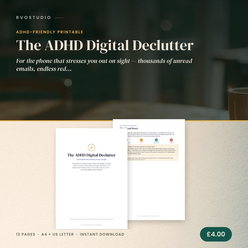 The ADHD Digital Declutter — ADHD printable cover