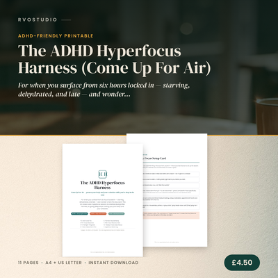 The ADHD Hyperfocus Harness (Come Up For Air)