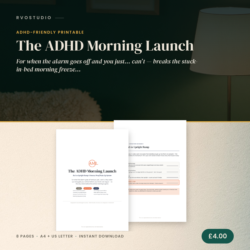The ADHD Morning Launch — ADHD printable cover