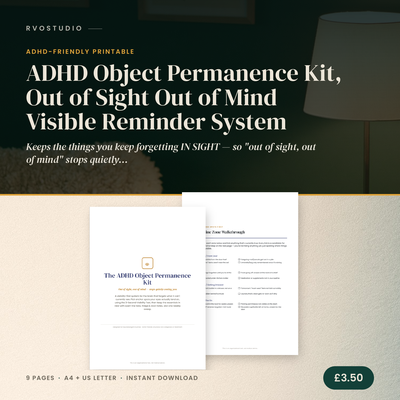 ADHD Object Permanence Kit, Out of Sight Out of Mind Visible Reminder System