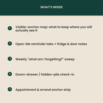 ADHD Object Permanence Kit, Out of Sight Out of Mind Visible Reminder System preview 2