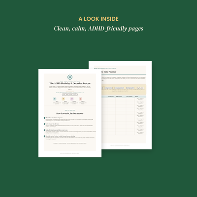 The ADHD Birthday & Occasion Rescue preview 3