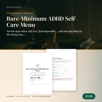 Bare-Minimum ADHD Self-Care Menu