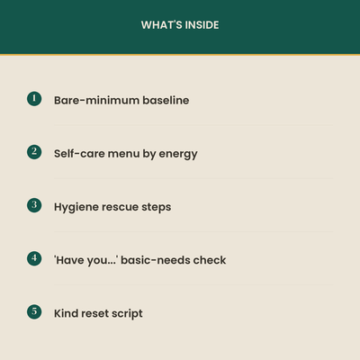 Bare-Minimum ADHD Self-Care Menu preview 2