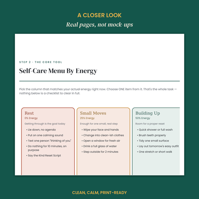 Bare-Minimum ADHD Self-Care Menu preview 5
