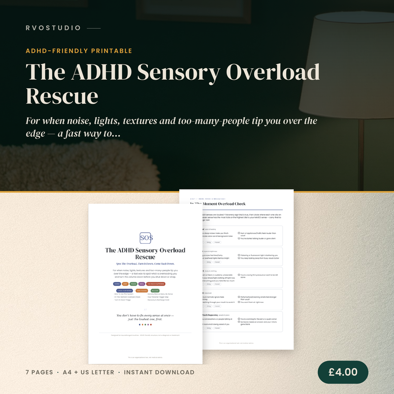 The ADHD Sensory Overload Rescue &mdash; ADHD printable cover