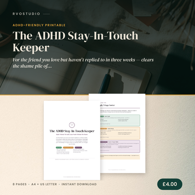 The ADHD Stay-In-Touch Keeper