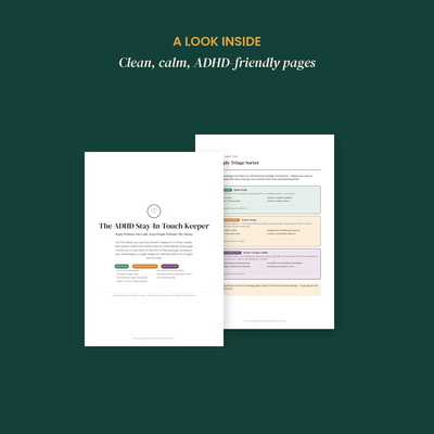The ADHD Stay-In-Touch Keeper preview 3