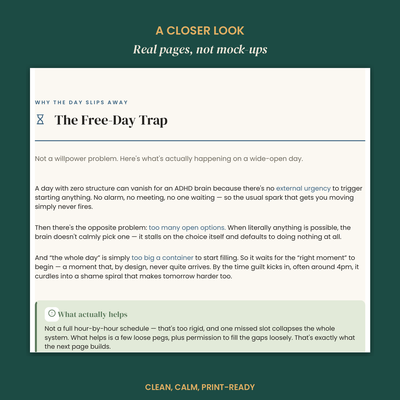 The ADHD Unstructured Time Rescue preview 5